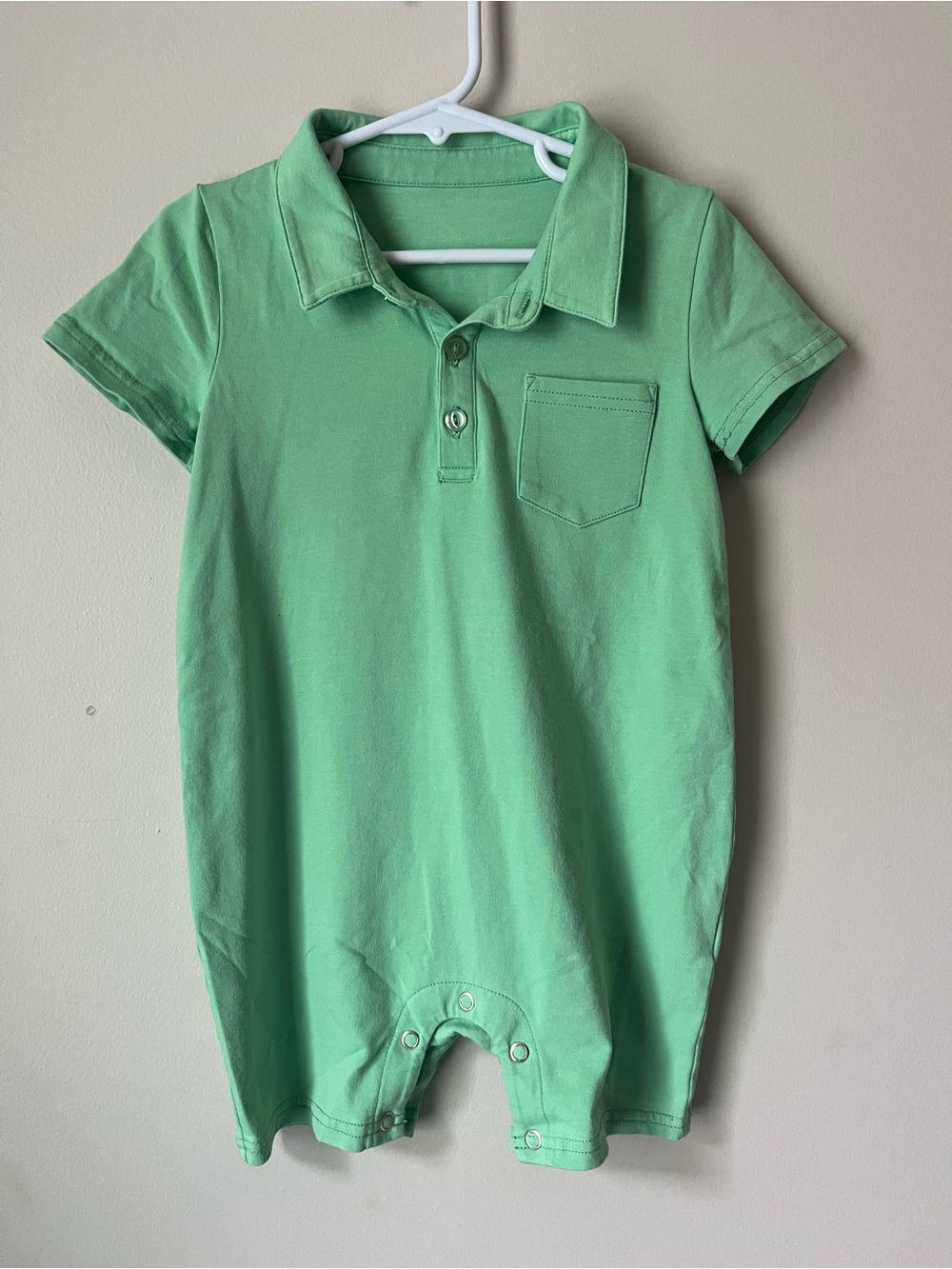 Bous Green Romper - Shrimp & Grits Kids